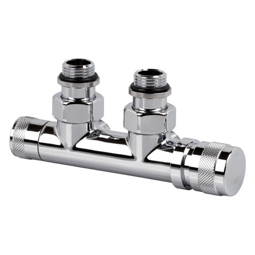 Узел нижнего подключения SR Rubinetterie угловой 1/2"х3/4"Е Хром (правый)