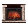 Портал Firelight Scala 30 камень сланец скалистый бурый, шпон тёмный дуб