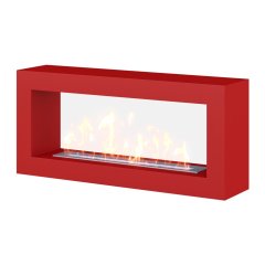 Биокамин SteelHeat FRAME ONE 1000 красный (Стекло + Стемалит)