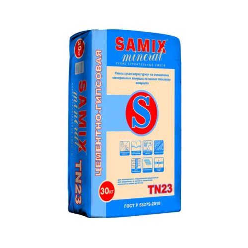 Штукатурка цементно-гипсовая Samix TN-23 30 кг