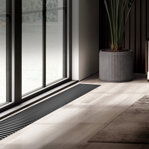 Конвектор внутрипольный Royal Thermo ATRIUM TURBO-110/250/900-DG-U-BL