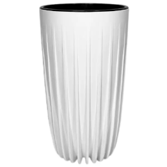 Кашпо Evergreen Design Сигма 28x30x53 см v17 л пластик белый