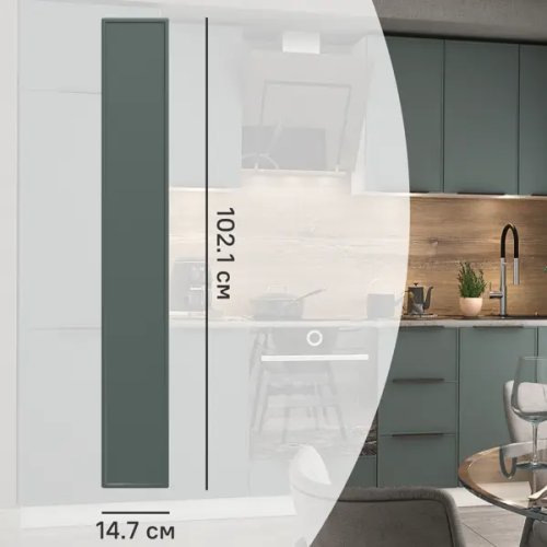 Фасад для кухонного шкафа Инта 14.7x102.1 см Delinia ID МДФ цвет зеленый