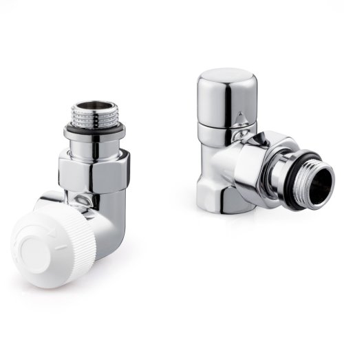 Набор термостатический для радиатора трехосевой Royal Thermo Design 1/2М30х1,5 (Хром)
