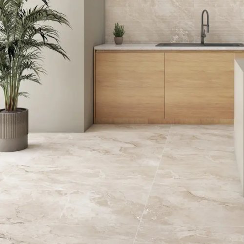 Глазурованный керамогранит Arcadia Ceramica Bella Beige 60x120 см 1.44 м² матовый цвет бежевый