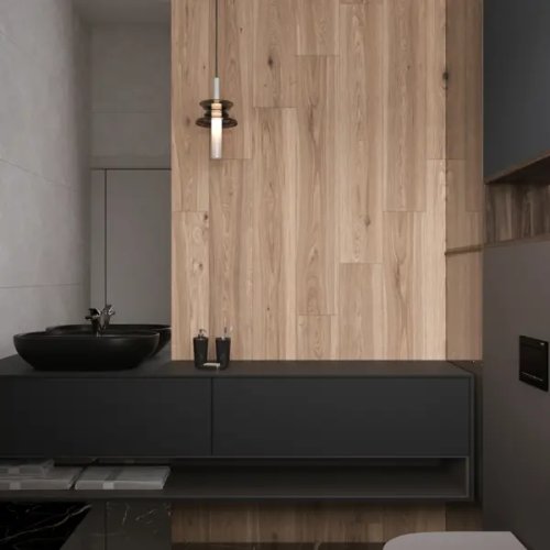 Глазурованный керамогранит Creanza Nord Wood Natural 20x120 см 1.44 м² матовый цвет бежевый