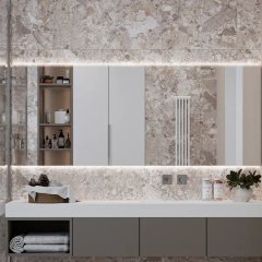 Глазурованный керамогранит Abgres Terrazzo 60x60 см 1.44 м² матовый цвет бежевый