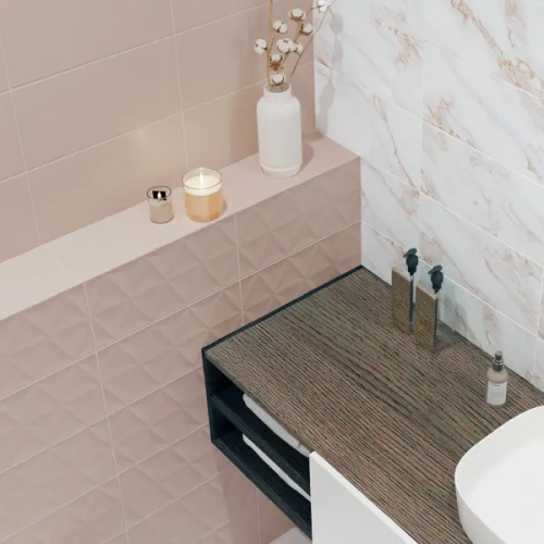 Настенная плитка KREAFORTA Mersey Моно Р 20x40 см 1.62 м² матовая цвет розовый