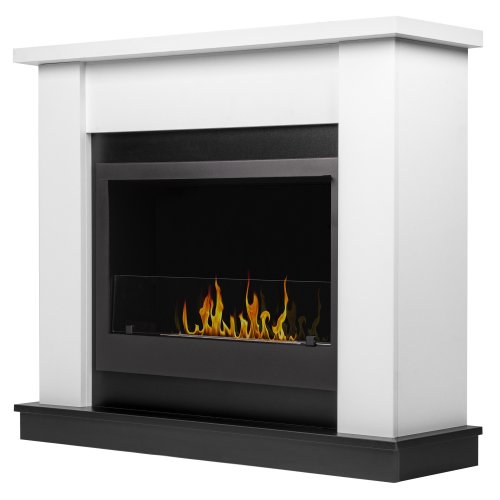 Каминокомплект:Биокамин Firelight BFP/P-3020+Портал Canto Long белый, черный