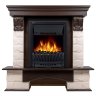 Портал Firelight Forte Classic камень белый, шпон темный дуб