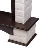 Портал Firelight Forte Classic камень белый, шпон темный дуб
