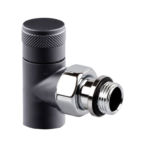 Запорный клапан угловой SR Rubinetterie Tondera 1/2", чёрный матовый