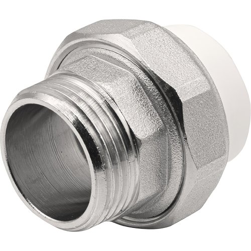 Муфта THERMOLIGHT комбинированная разъемная PP-R НР 25х1 белый (10/140)