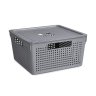 Коробка для хранения 29.4x29.4x15.1 см квадратная цвет серый