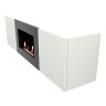 Каминокомплект: Тумба с биокамином Firelight BFP/P-1400L белая+набор керамических дров сосна