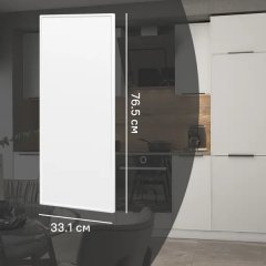 Фасад для кухонного шкафа Инта 33.1x76.5 см Delinia ID МДФ цвет белый
