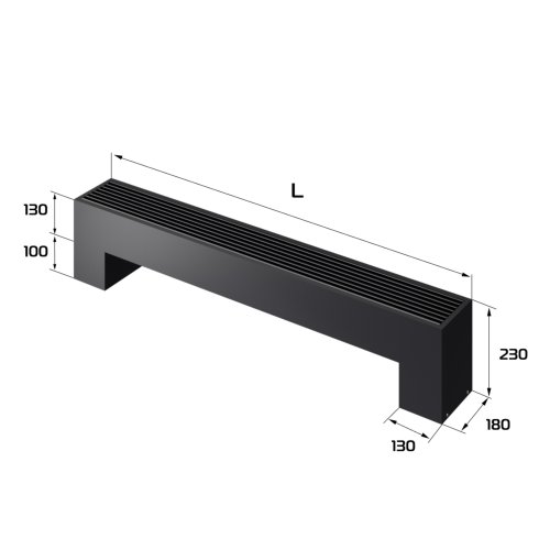 Конвектор напольный Royal Thermo STEP-130/180/1100-2-N-BL-LG-BL
