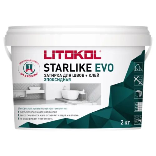 Затирка эпоксидная Litokol Старлайк Эво С.140 цвет черный графит 2 кг
