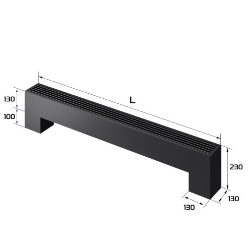Конвектор напольный Royal Thermo STEP-130/130/1000-2-N-BL-LG-BL