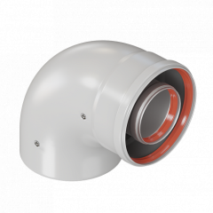VIVAT Отвод коаксиальный 90° d 60/100 мм