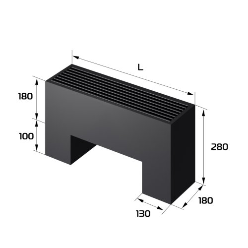 Конвектор напольный Royal Thermo STEP-180/180/500-3-N-BL-LG-BL