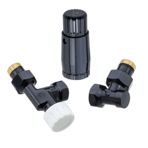 Комплект аксиальный Schlosser DN15 GZ 1/2* GW 1/2 с головкой Мини M30*1,5 Ral 9005