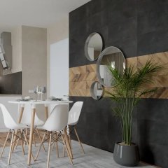 Плитка настенная Керамин Студио 60x30 см 1.98 м² матовая цвет графит