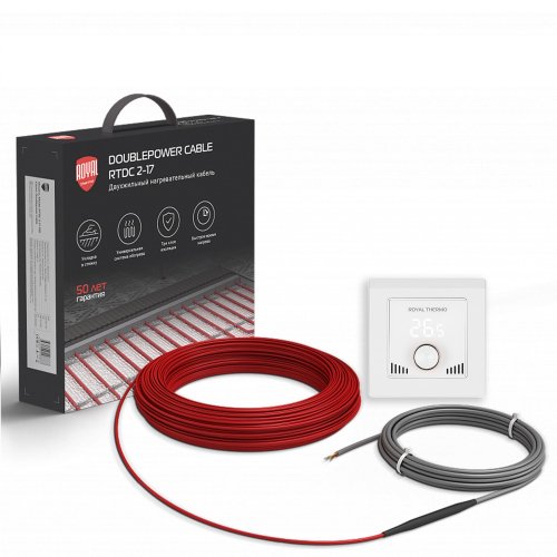 Кабель нагревательный Royal Thermo RTDC 2-17-100 с терморегулятором RTI-16
