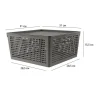 Лоток с крышкой Полимербыт 31x31x15 см 12 л полипропилен цвет серый
