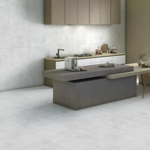 Глазурованный керамогранит Cementino 60x120 см 1.44 м² гладкий цвет серо-бежевый
