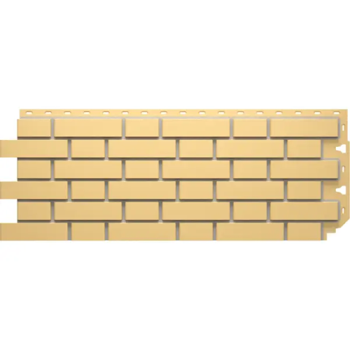 Фасадная панель Dacha Кирпич гладкий жёлтый 0.46 м²