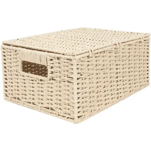 Корзина для хранения Storidea 31x15x23 см бумажный шпагат цвет бежевый