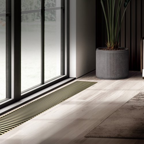 Конвектор внутрипольный Royal Thermo ATRIUM TURBO-110/300/1400-DG-U-AU