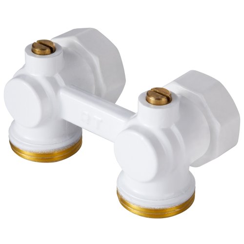 Узел нижнего подключения Royal Thermo угловой 1/2х3/4 EK (белый)