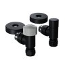 Набор термостатический угловой Royal Thermo Design Pro 15мм М30х1,5 (Черный)