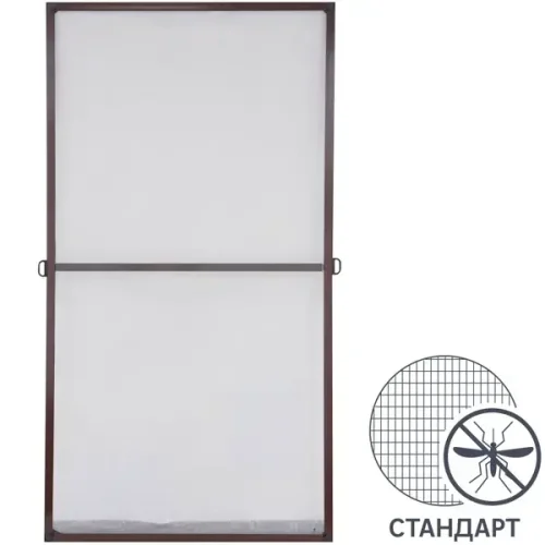 Рамочная москитная сетка Artens для окна (комплект для сборки) 150x75 см цвет коричневый