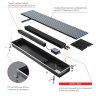 Конвектор внутрипольный Royal Thermo ATRIUM TURBO-150/300/2700-DG-U-NA