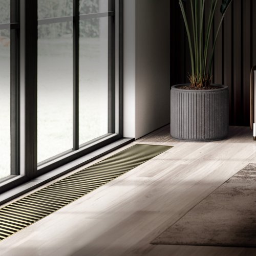 Конвектор внутрипольный Royal Thermo ATRIUM TURBO-90/250/2400-DG-U-AU