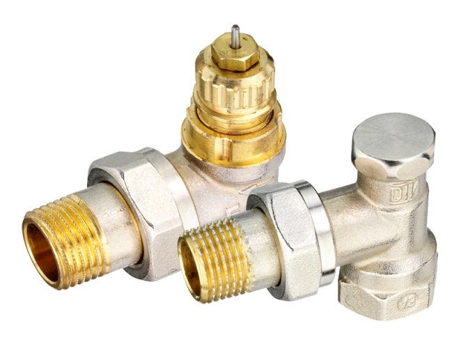 Набор термостатический для радиатора угловой ROYAL THERMO 3/4 Click