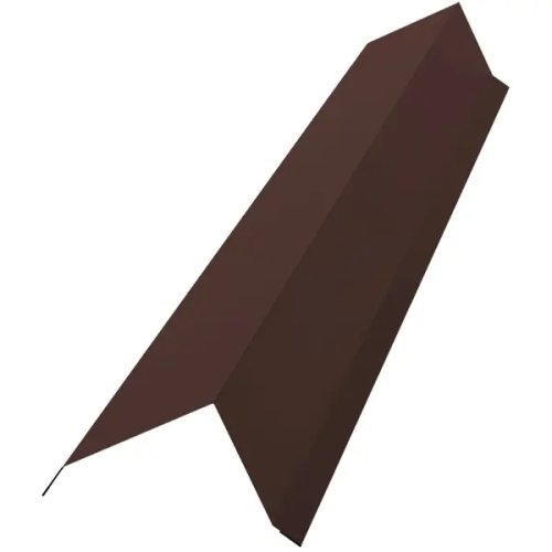 Планка ветровая для металлочерепицы 80x100 мм 2 м 0.4 мм цвет RAL 8017 коричневый