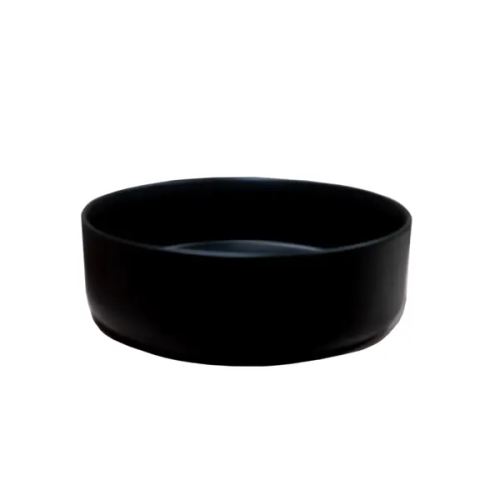 Раковина Slim Krug Black накладная 36 см матовая керамика цвет черный